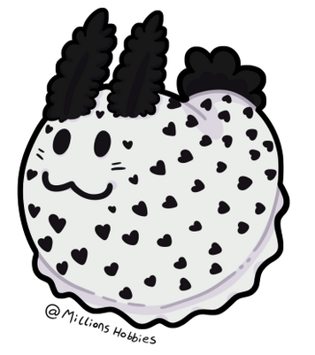 Original artwork of a sea bunny sea slug